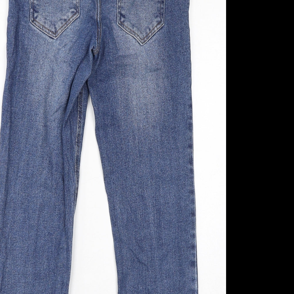 NEXT Womens Blue Cotton Skinny Jeans Size 12 L28 in Regular
