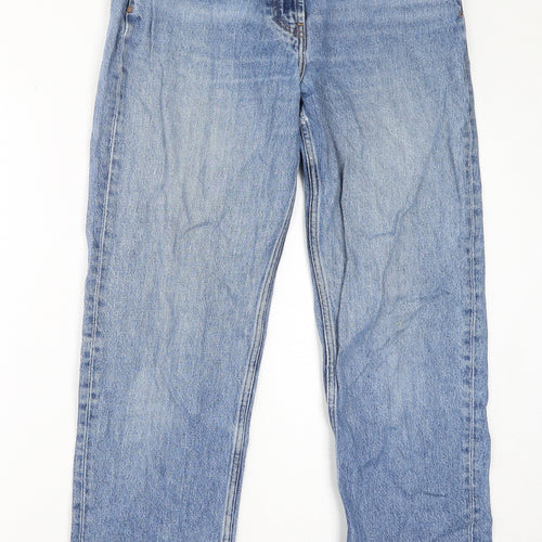 COLLUSION Womens Blue Cotton Mom Jeans Size 28 in L32 in Regular Zip