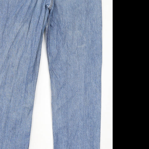 COLLUSION Womens Blue Cotton Mom Jeans Size 28 in L32 in Regular Zip