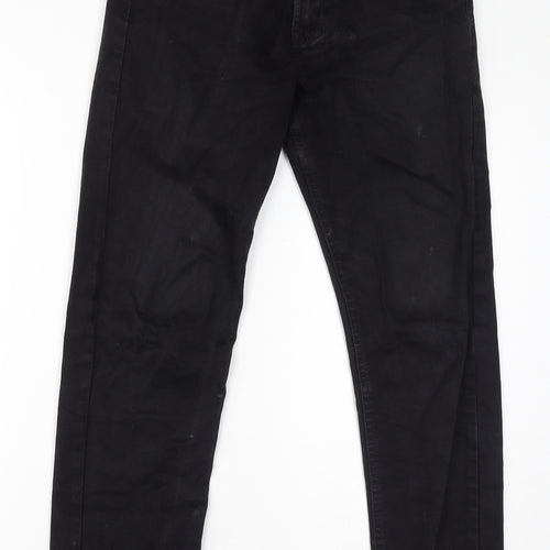NEXT Womens Black Cotton Skinny Jeans Size 30 in L30 in Regular Zip