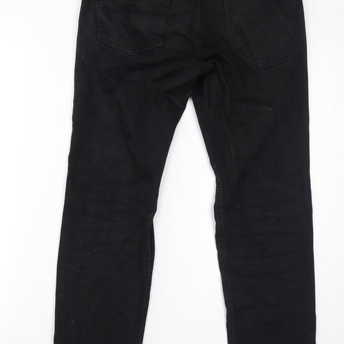 NEXT Womens Black Cotton Skinny Jeans Size 30 in L30 in Regular Zip