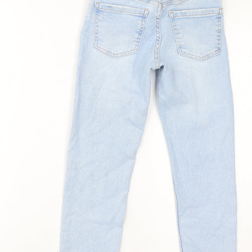 Zara Boys Blue Cotton Skinny Jeans Size 9 Months L22 in Regular Zip