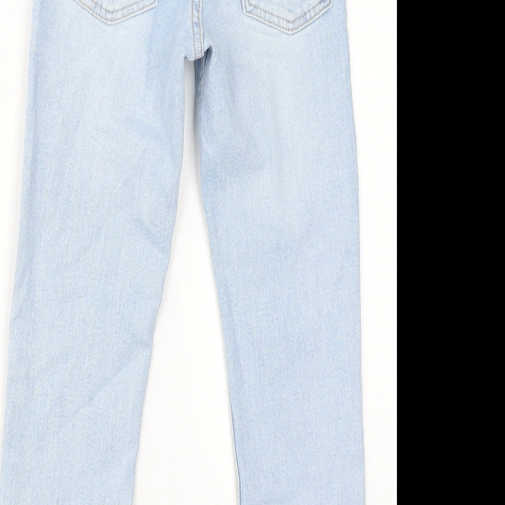 Zara Boys Blue Cotton Skinny Jeans Size 9 Months L22 in Regular Zip