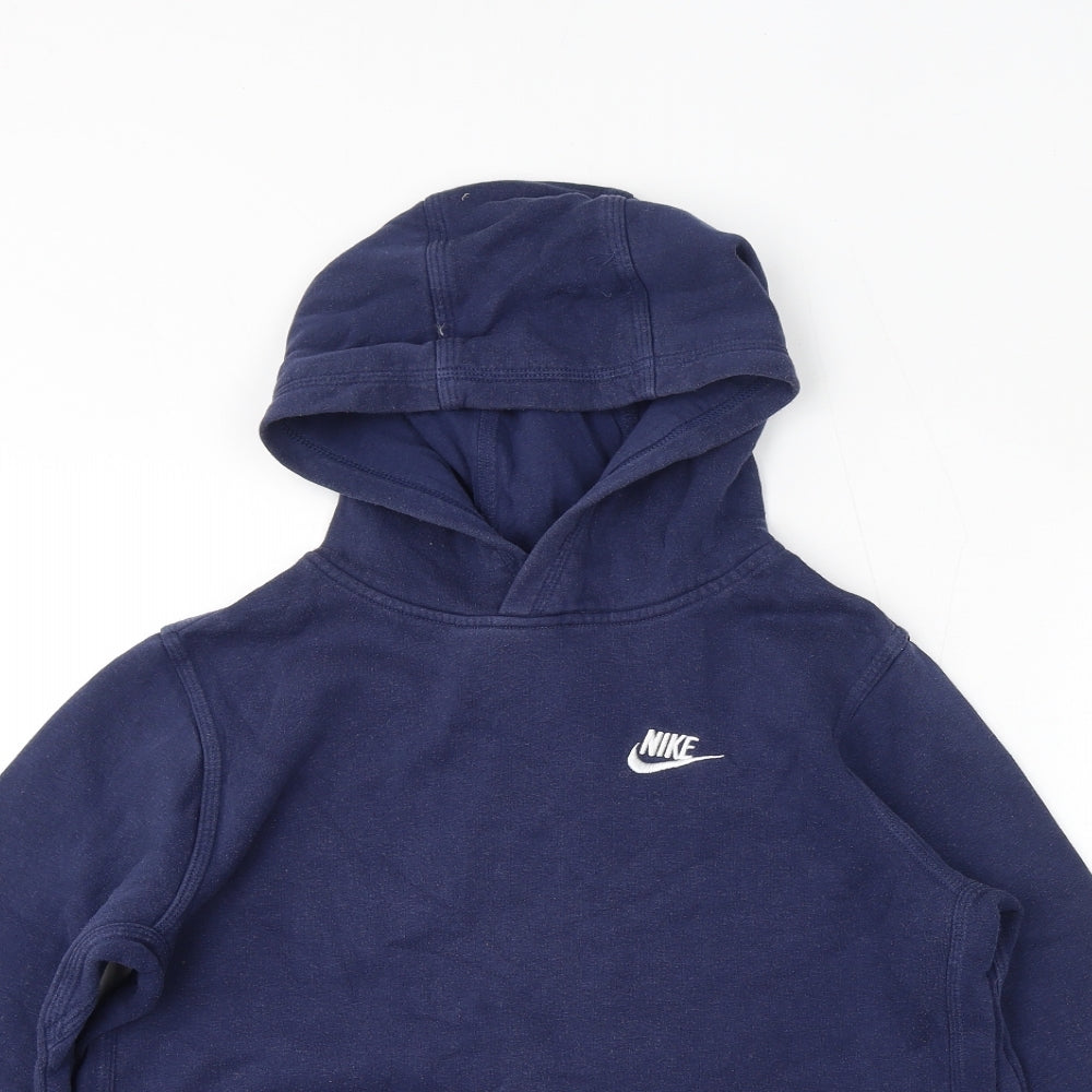 Nike Boys Blue Cotton Pullover Hoodie Size XL Pullover