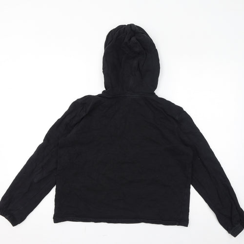 Aware Womens Black Cotton Pullover Hoodie Size S Pullover - Be More Aware Embroidered