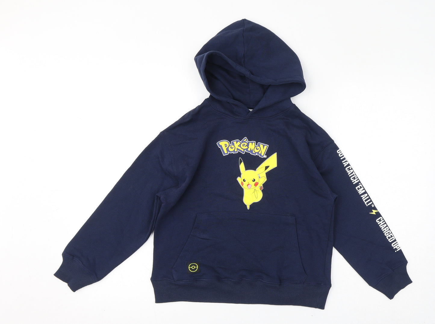 Zara Boys Blue Polyester Pullover Hoodie Size 3-4 Years Pullover - Pokemon