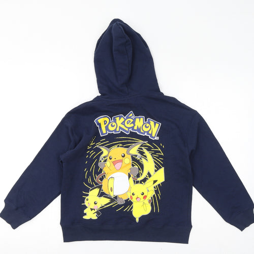 Zara Boys Blue Polyester Pullover Hoodie Size 3-4 Years Pullover - Pokemon