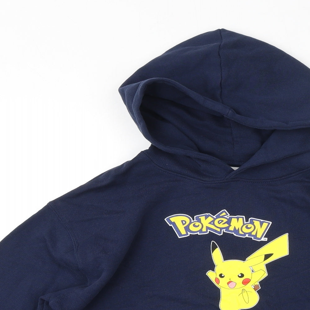 Zara Boys Blue Polyester Pullover Hoodie Size 3-4 Years Pullover - Pokemon