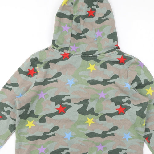 Boden Boys Green Camouflage Cotton Pullover Hoodie Size 11-12 Years Pullover - Stars