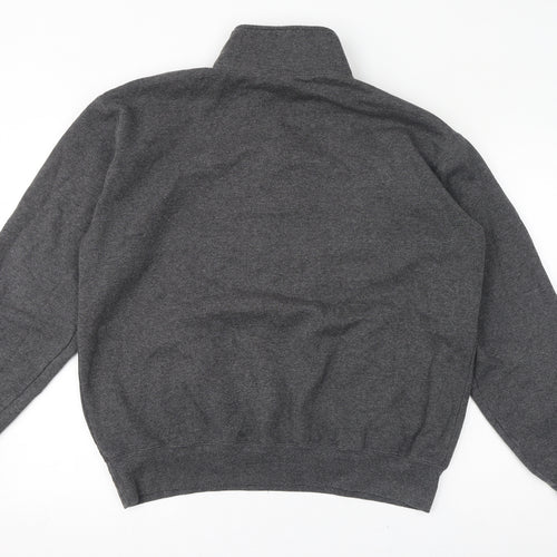 Champion Mens Grey Polyester Henley Sweatshirt Size L - Saint Louis 1818