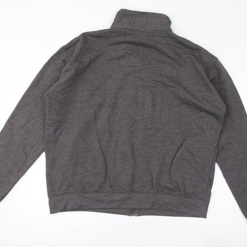 SF Mens Grey Cotton Full Zip Sweatshirt Size 2XL