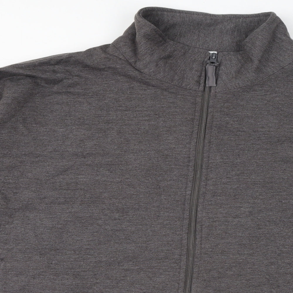 SF Mens Grey Cotton Full Zip Sweatshirt Size 2XL
