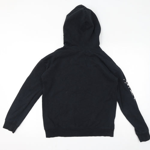 VANS Womens Black Cotton Pullover Hoodie Size S Pullover - Logo, Flames