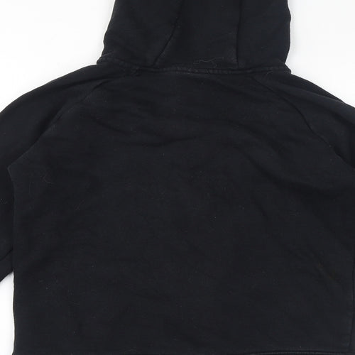 Nike Boys Black Cotton Full Zip Hoodie Size L Zip - Logo