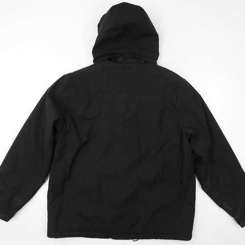 ZeroXposur Mens Black Rain Coat Coat Size XL Zip