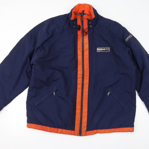 Reebok Womens Blue Jacket Size L Zip - Fleece Lined