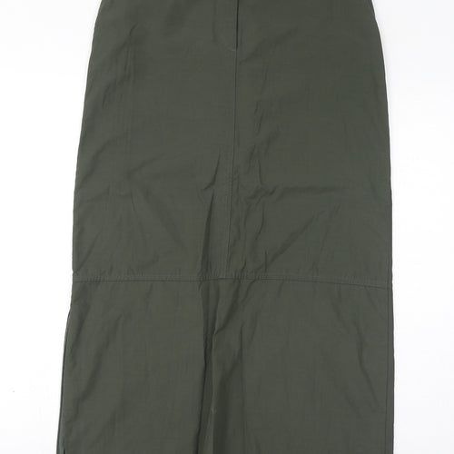 Terre de Marins Womens Green Cotton Straight & Pencil Skirt Size 10 Zip