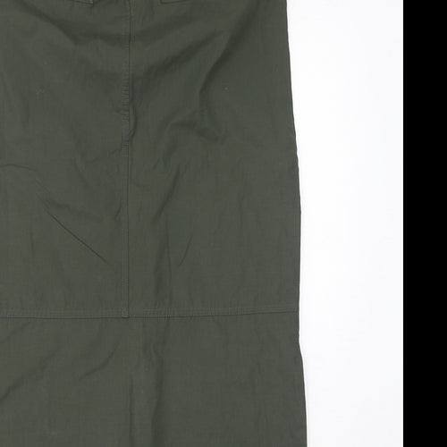 Terre de Marins Womens Green Cotton Straight & Pencil Skirt Size 10 Zip