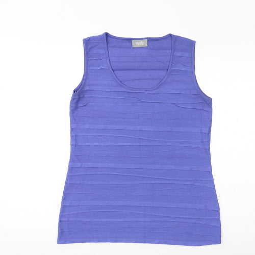 Wallis Womens Purple Polyester Basic Tank Size 12 Round Neck