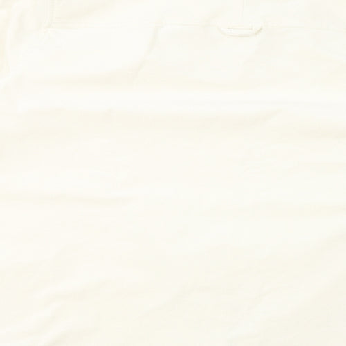 D&Co. Womens Ivory Cotton Basic Button-Up Size 2XL Collared