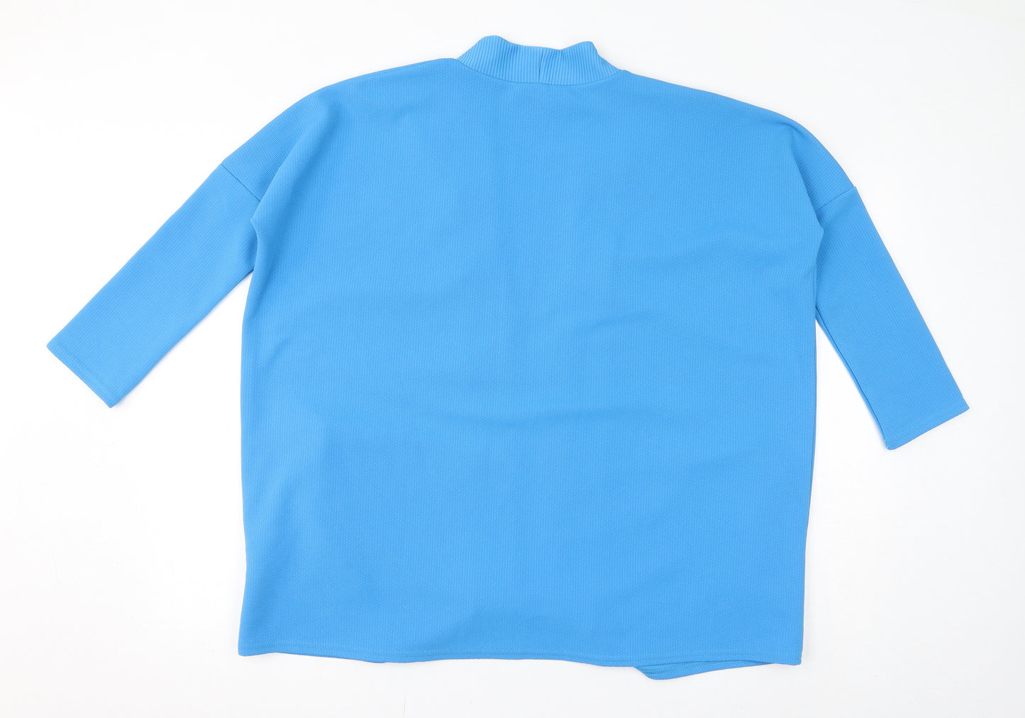 River Island Womens Blue V-Neck Polyester Cape Jumper Size 12