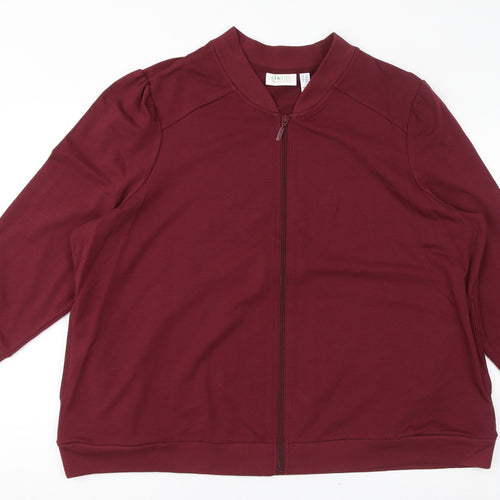 D&Co. Mens Red Cotton Full Zip Sweatshirt Size 3XL