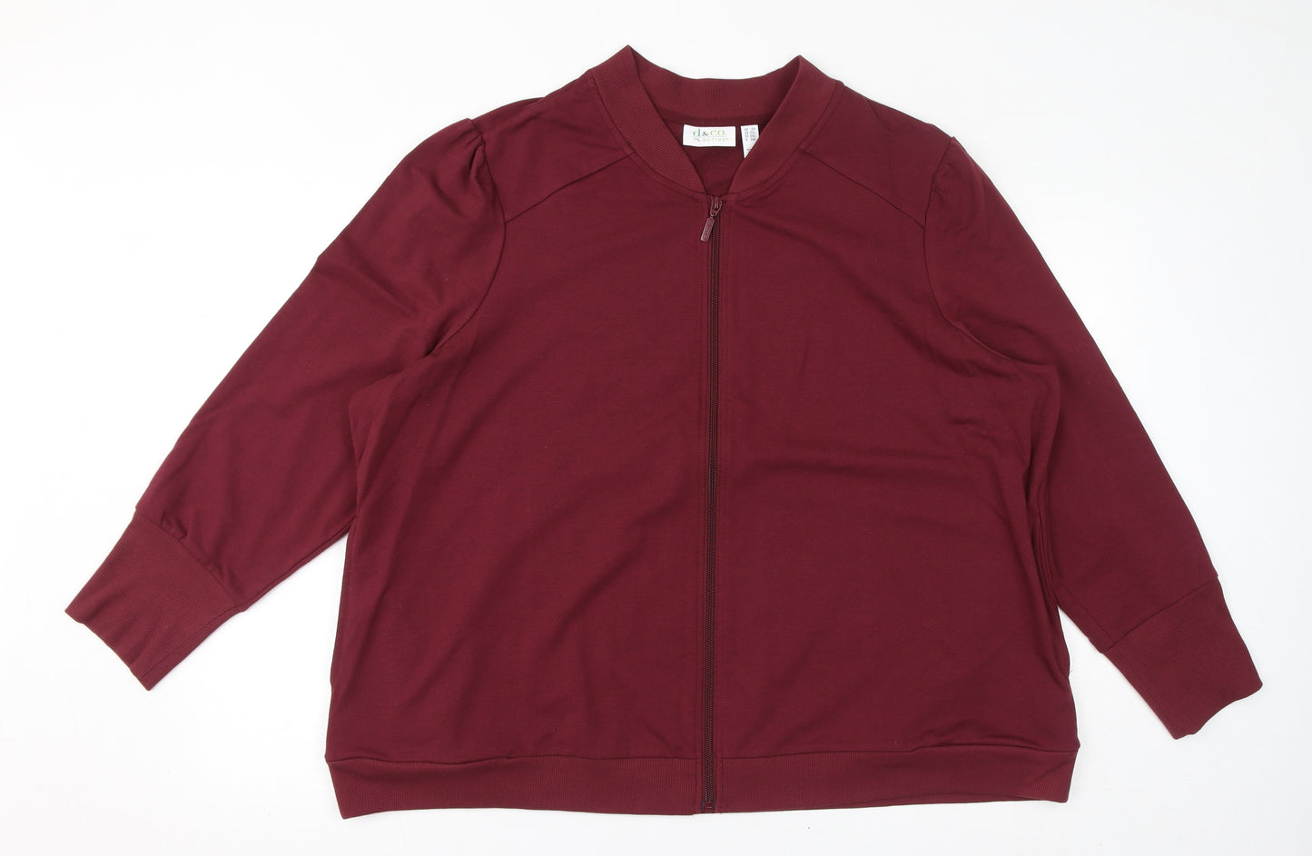 D&Co. Mens Red Cotton Full Zip Sweatshirt Size 3XL