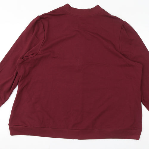 D&Co. Mens Red Cotton Full Zip Sweatshirt Size 3XL