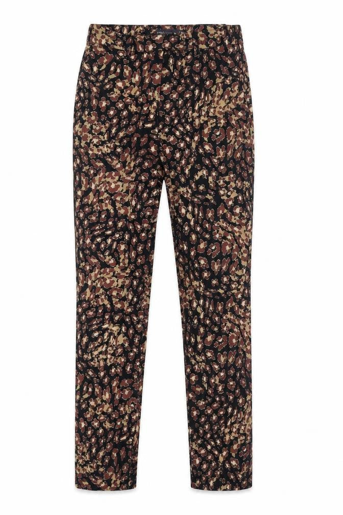 Marks and Spencer Womens Brown Animal Print Cotton Skinny Jeans Size 6 L27 in Regular Zip