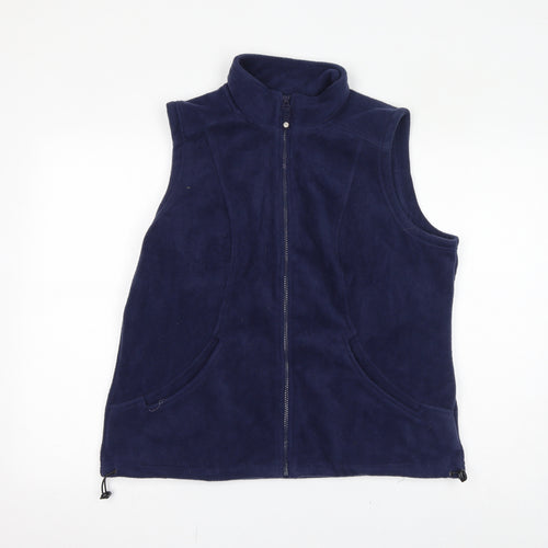 M&Co Womens Blue Gilet Jacket Size 16 Zip
