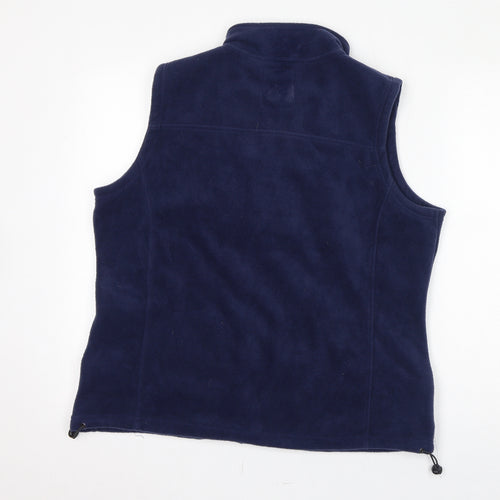 M&Co Womens Blue Gilet Jacket Size 16 Zip