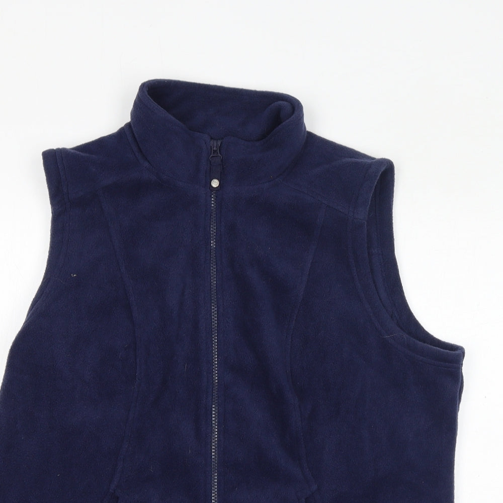 M&Co Womens Blue Gilet Jacket Size 16 Zip