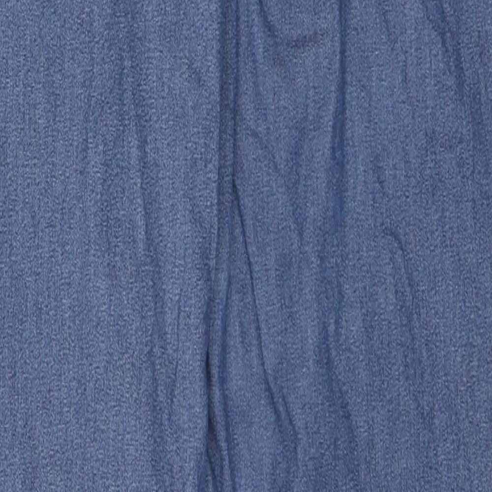 Marks and Spencer Womens Blue Cotton Jegging Jeans Size 14 L28 in Regular - Tie-dye