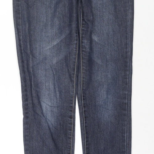 Pieces Womens Blue Cotton Skinny Jeans Size XS L31 in Regular Zip - Size XS/S