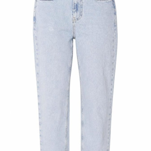 Denim & Co. Womens Blue Cotton Straight Jeans Size 4 L26 in Regular Zip