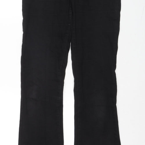 Noisy may Womens Black Cotton Flared Jeans Size 30 in L36 in Regular Zip