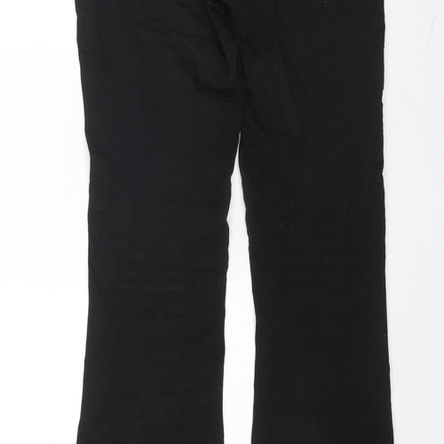 Noisy may Womens Black Cotton Flared Jeans Size 30 in L36 in Regular Zip