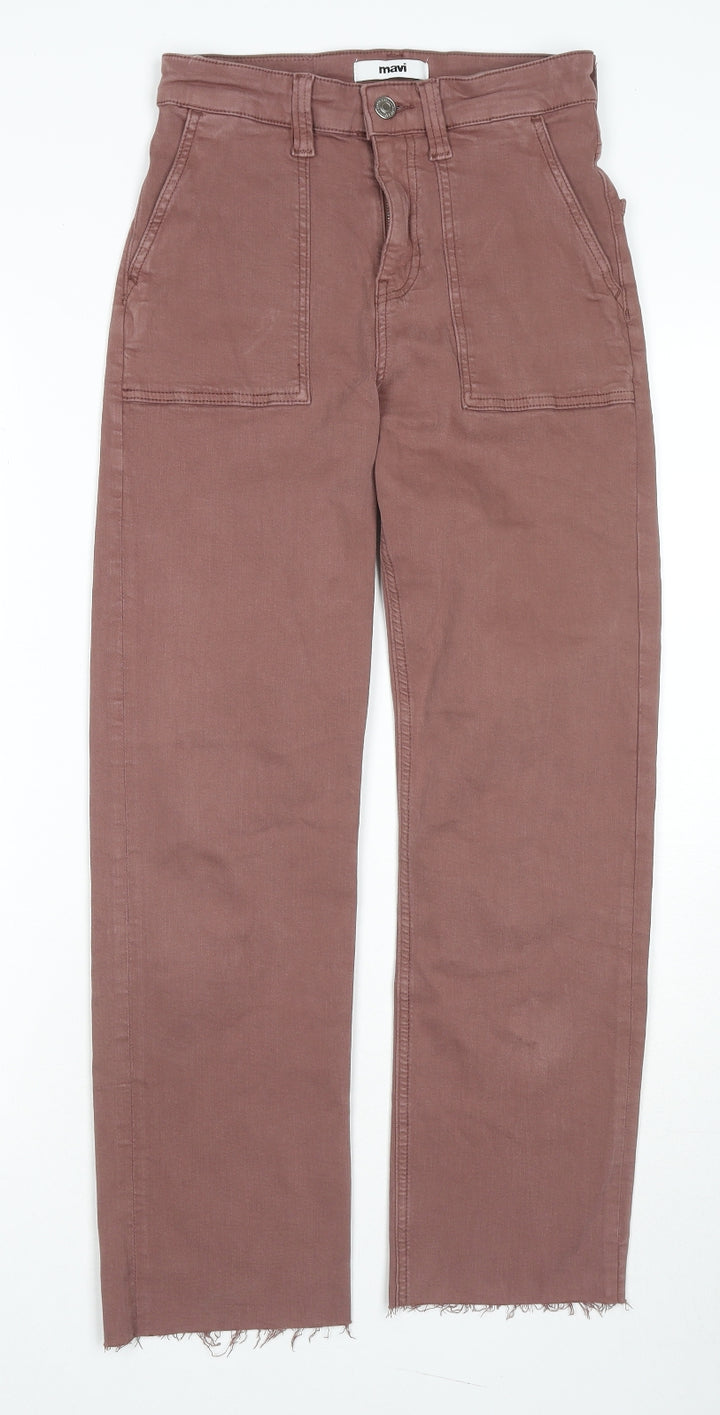 Mavi Jeans Womens Brown Cotton Straight Jeans Size 25 in L29 in Regular Zip