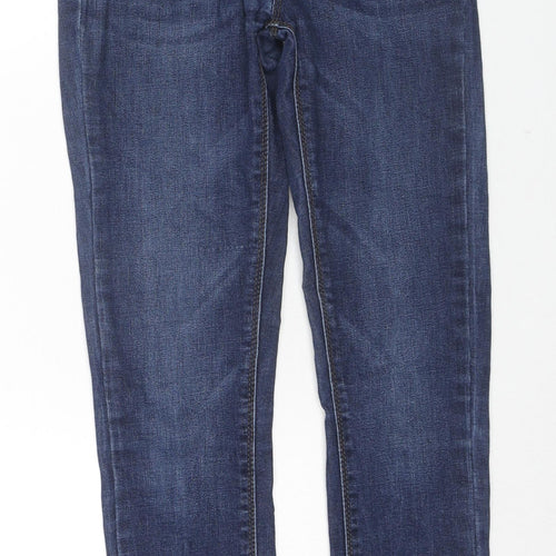 Denim & Co. Womens Blue Cotton Skinny Jeans Size 8 L26 in Regular Zip