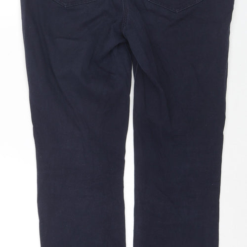 BHS Womens Blue Cotton Skinny Jeans Size 14 L28 in Regular Zip