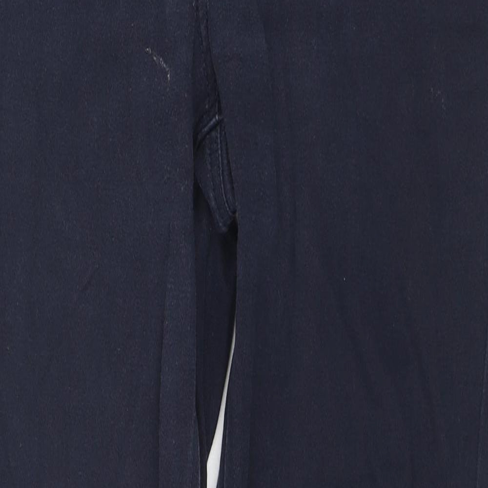 BHS Womens Blue Cotton Skinny Jeans Size 14 L28 in Regular Zip