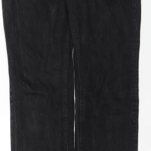 River Island Womens Black Cotton Straight Jeans Size 10 L31 in Regular Zip