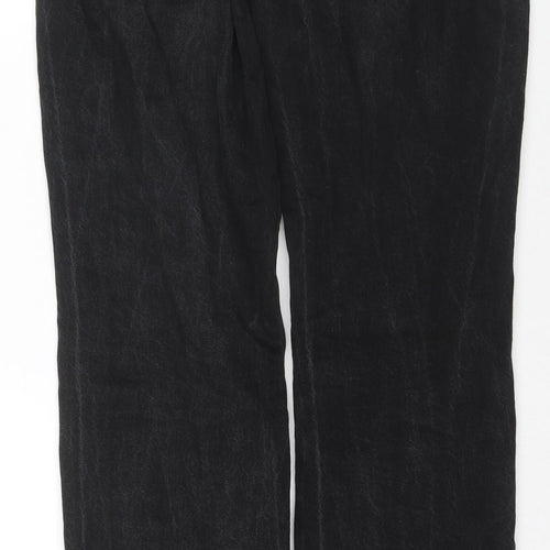 River Island Womens Black Cotton Straight Jeans Size 10 L31 in Regular Zip