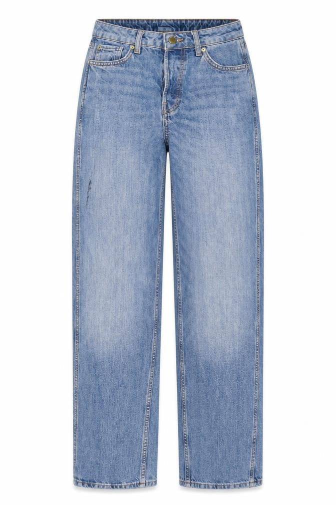 Zara Womens Blue Cotton Straight Jeans Size 26 in L32 in Regular Button