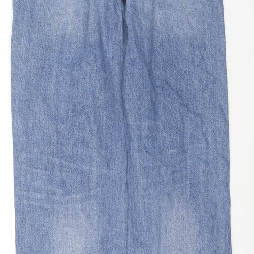 Zara Womens Blue Cotton Straight Jeans Size 26 in L32 in Regular Button