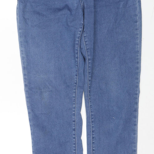 Yes Yes Womens Blue Cotton Skinny Jeans Size 10 L25 in Regular Zip