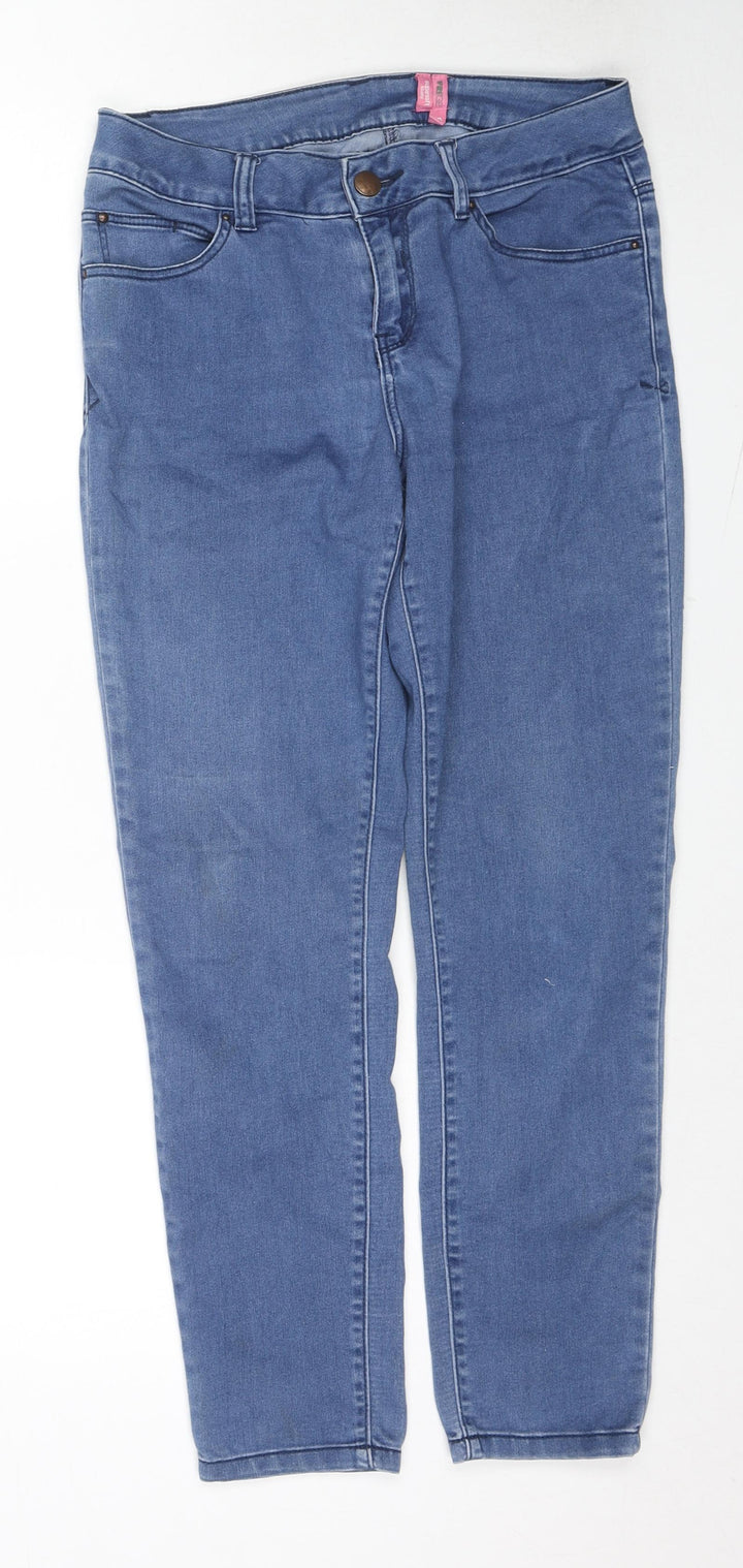 Yes Yes Womens Blue Cotton Skinny Jeans Size 10 L25 in Regular Zip