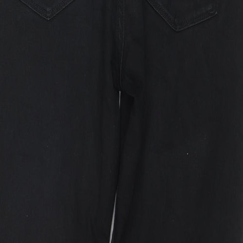 Blue Harbour Mens Black Cotton Straight Jeans Size 36 in L29 in Regular Zip