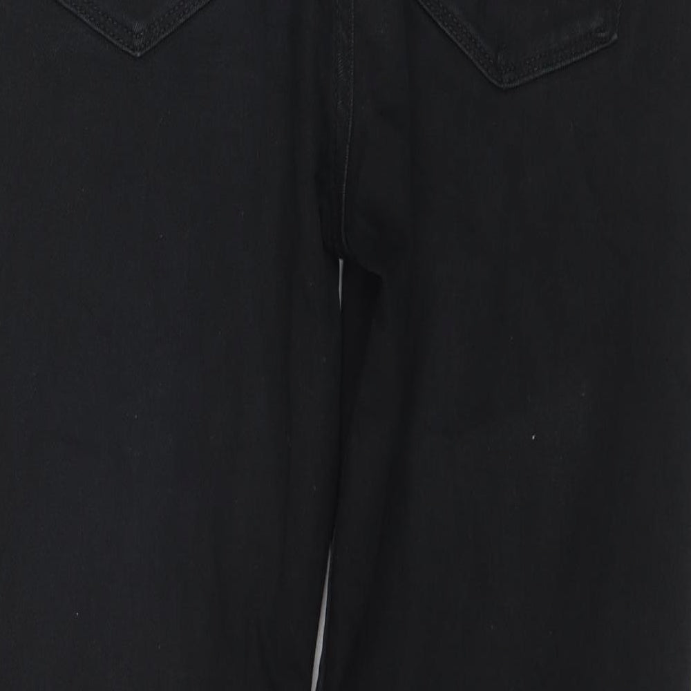 Blue Harbour Mens Black Cotton Straight Jeans Size 36 in L29 in Regular Zip