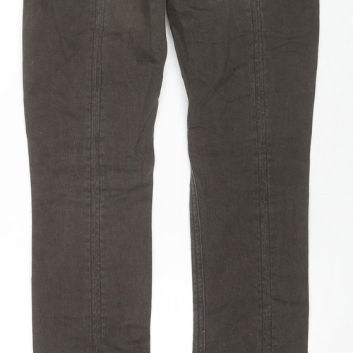 NEXT Womens Green Cotton Skinny Jeans Size 8 L28 in Regular Zip